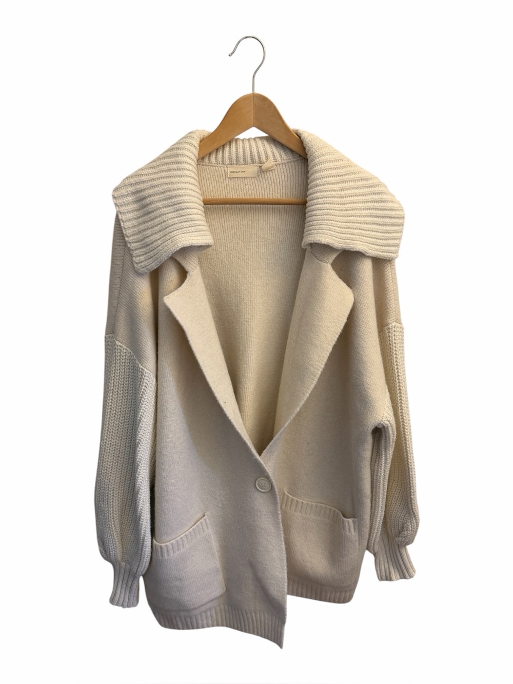 Sleeping On Snow Anthropologie Cardigan L Wool Alpaca Shawl Collar Oversized